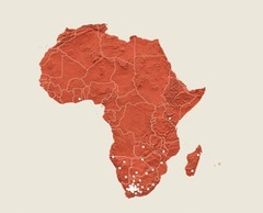 ＳＫＡの建設予定地として名前が挙がる南アフリカの北ケープ州。アンテナは南アフリカだけではなく大陸全体に散らばって配置される　(C) www.ska.ac.za