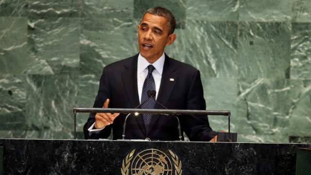 国連で演説するオバマ米大統領