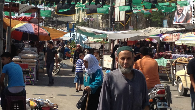 ガザ地区ラファのマーケット。「カロリー計算」して経済封鎖実施か