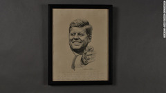 ケネディ氏の肖像画　写真提供＝JOHN MCINNIS AUCTIONEERS