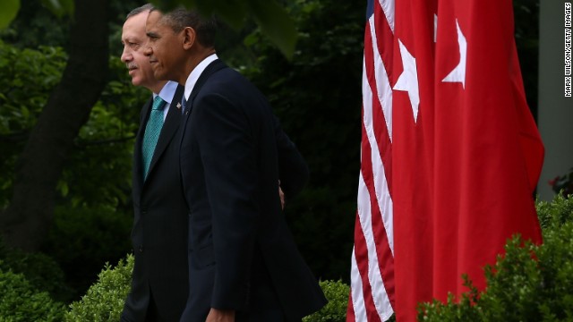 オバマ大統領（右）とエルドアン首相