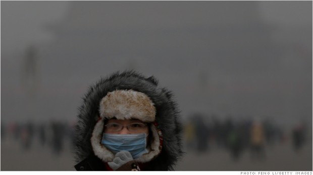 深刻な大気汚染に悩む中国北部