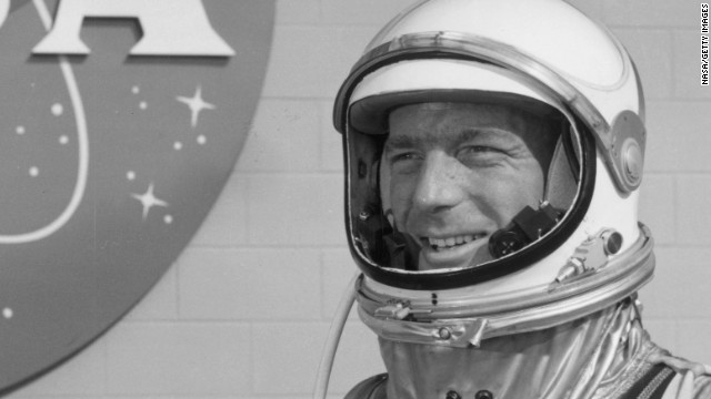 米国人として２人目となる地球の軌道周回に成功したカーペンター氏＝１９６２年５月