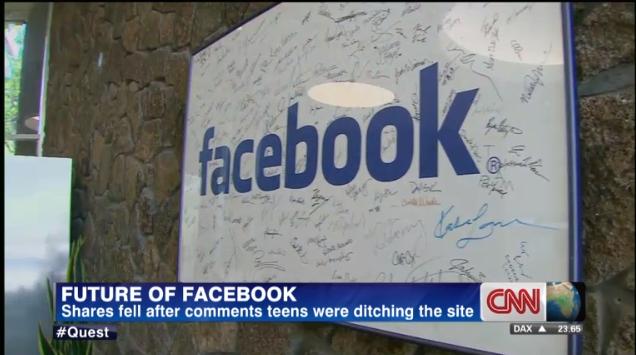 １０代の若者のフェイスブック離れが指摘されている