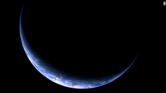 ロゼッタから地球を撮影。地球からの距離は６３万キロ＝２００９年１１月、ESA提供