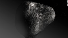幅４キロほどチュリュモフ・ゲラシメンコ彗星の核（想像図）＝ESA提供