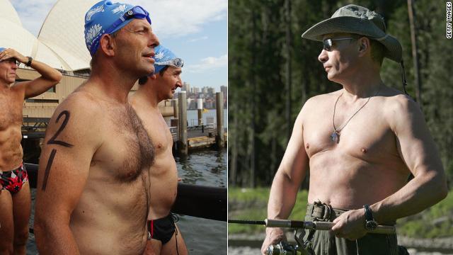 オーストラリアのアボット首相（左）がロシアのプーチン大統領との「対決」を表明