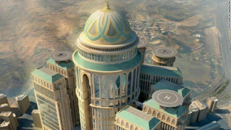 サウジアラビア・メッカで建設が進む客室数世界一のホテル＝DAR AL-HANDASAHから