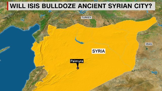 シリア中部パルミラの世界遺産が破壊されるとの懸念も出ている