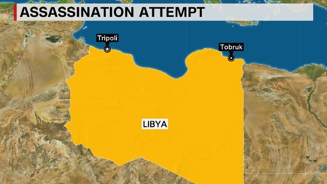 リビア東部のトブルクで、シンニ首相を狙った暗殺未遂事件が発生した