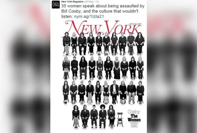 コスビー氏から性的暴行を受けたと訴える女性３５人が米誌表紙に＝New York Magazine/Twitter