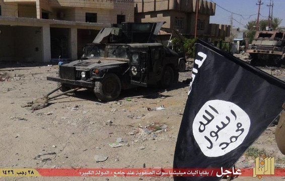 シリアやイラクで勢力を保つＩＳＩＳ。化学兵器の使用が疑われていた＝ISIS