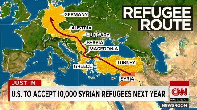 欧州にシリアからの難民が押し寄せる中、米国への受け入れ圧力が高まっていた
