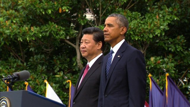 習国家主席（左）とオバマ大統領