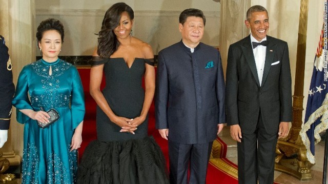 オバマ大統領と習国家主席の両夫妻が出席した晩さん会に著名人が集まった