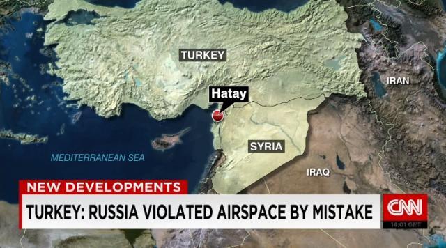 ロシア機によるトルコ領空への侵犯が発生したという
