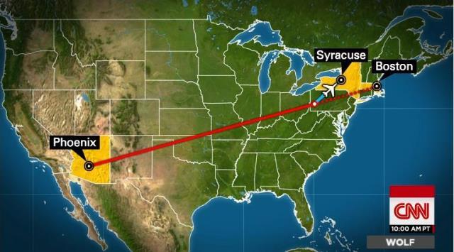 フェニックスからボストンに向かっていたアメリカン航空機の機長が急死