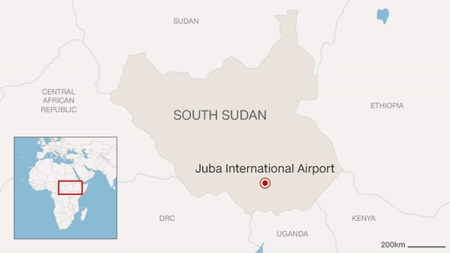 ロシア製輸送機が南スーダン首都ジュバの空港を離陸直後に墜落