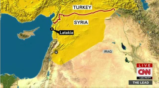 シリア北東部カミシュリは現在の主要拠点のラタキアの基地からは遠く離れている