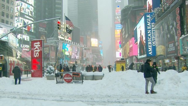 ニューヨーク市も大雪に見舞われた