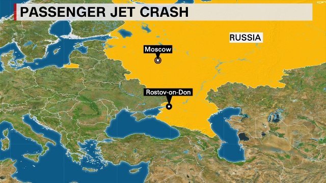 ロシア南部のロストフナドヌー空港付近で旅客機が墜落