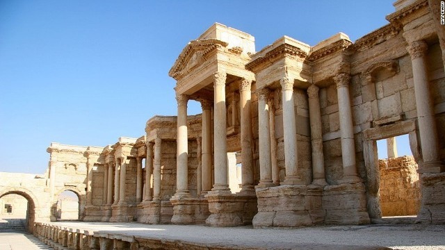 パルミラの遺跡。シリア軍がＩＳＩＳからパルミラを奪還した
