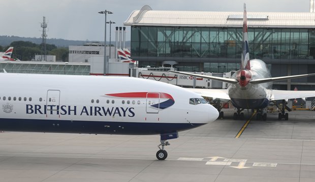 英ＢＡの旅客機にドローンとみられる物体が衝突したという＝Nick Morrish/British Airways