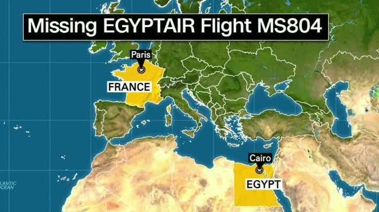 パリ発カイロ行きのエジプト航空機が消息を絶った