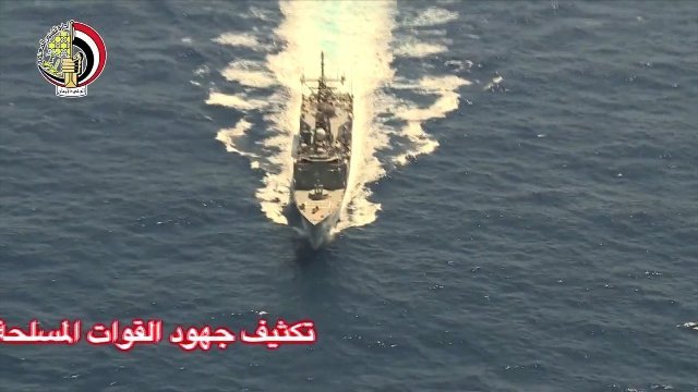 墜落現場での捜索に潜水艦が投入されるという＝エジプト国防省