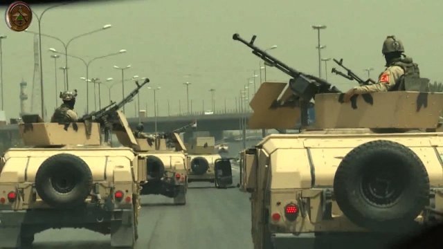 ファルージャ奪還作戦に臨むイラク軍部隊＝イラク国防省
