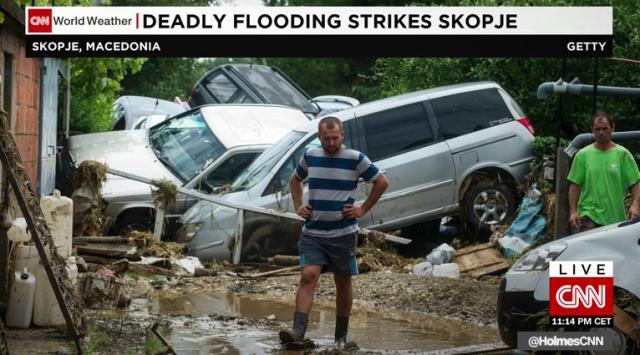マケドニアで洪水が発生し、死者が出ている