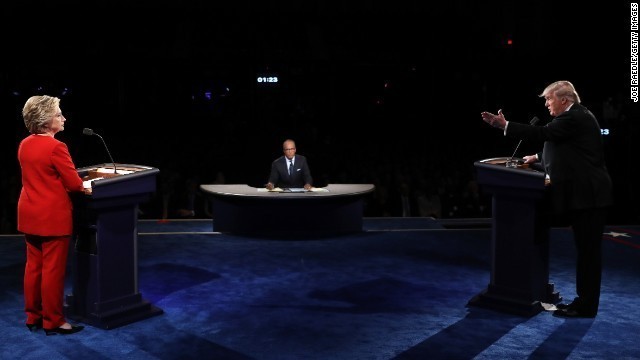 クリントン氏とトランプ氏のテレビ討論会が過去最多の視聴者数を記録
