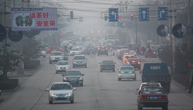 大気汚染が深刻な中国山西省の臨汾市