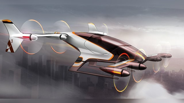 エアバスがコンセプトデザインを公表した空飛ぶ無人タクシー「バハナ」＝同社提供