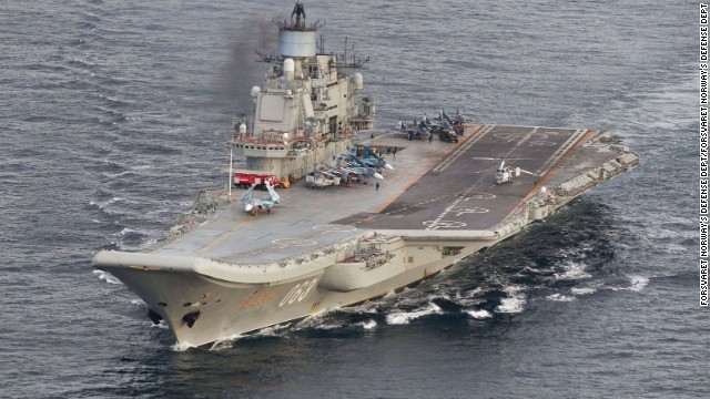 ロシア海軍は空母を含む艦隊をシリア沖に展開している