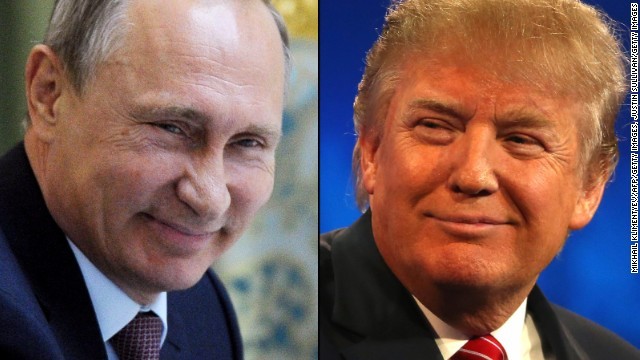 米次期大統領のトランプ氏（右）とロシアのプーチン大統領が電話で会談した