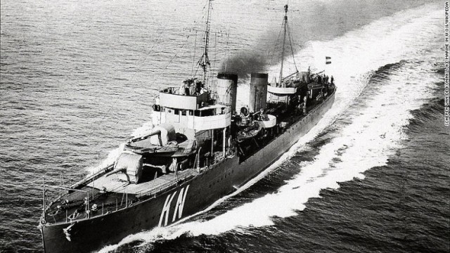 オランダの駆逐艦「コルテノール」