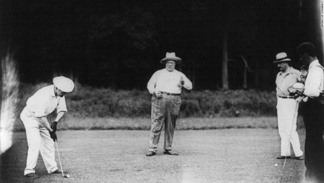 ウィリアム・タフト第２７代大統領はゴルフコースに出かけることも多かった