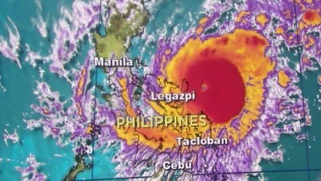 フィリピンに台風が上陸した