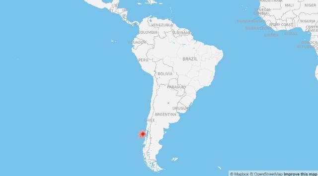 チリ南部の沖合でマグニチュード（Ｍ）７．７の地震が発生