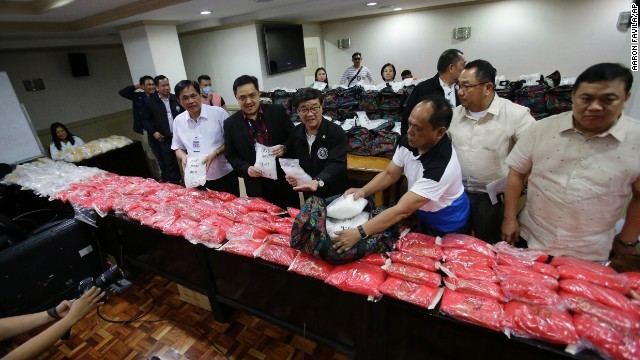 フィリピン当局がかつてないほどの量の覚醒剤を押収した
