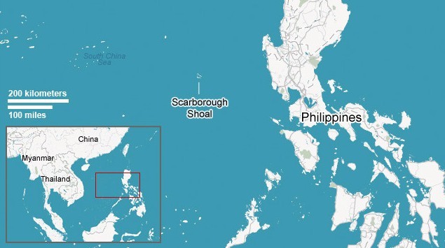スカボロー礁周辺は、中国とフィリピンが主権を争っている