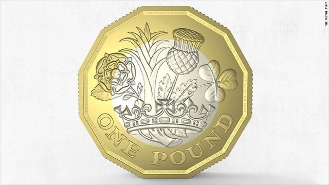 英国で新たに導入される１ポンド硬貨＝王立造幣局
