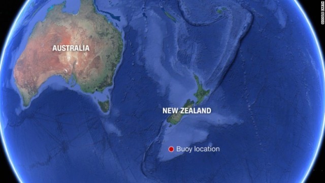 ニュージーランドの南約６４０キロの海上で高さ１９．４メートルの巨大な波を観測