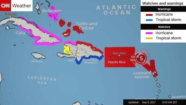 ハリケーン「イルマ」がカリブ海で猛威を振るっている