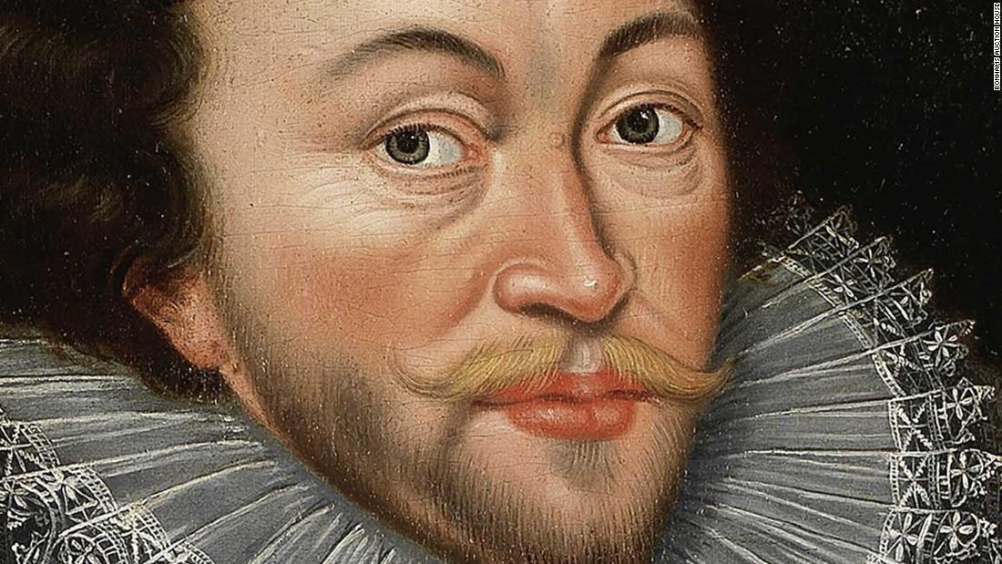 英海軍提督の１６世紀の肖像画。鼻の付け根のいぼで本物と判明した