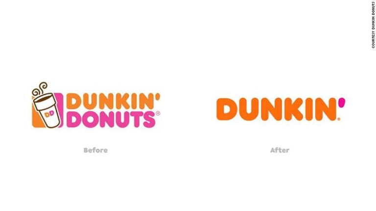 「ドーナツ」の文字を消して「ダンキン」に/Dunkin' Donuts
