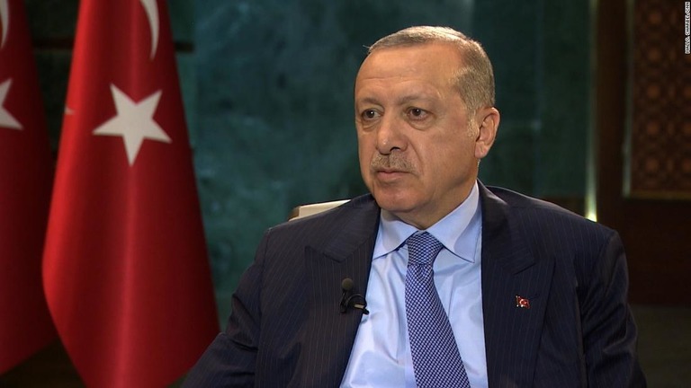 トルコのエルドアン大統領。サウジ記者の消息について調査を行っていると明らかにした/MALLO, CHARBEL/CNN