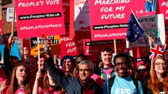 ＥＵ離脱の再投票を求めデモ、５０万人参加か　英ロンドン