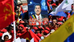 マドゥロ大統領支持者による集会＝２日、首都カラカス